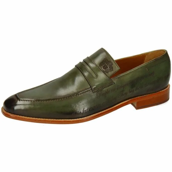 Melvin and Hamilton Leonardo 37 Green Men Loafers