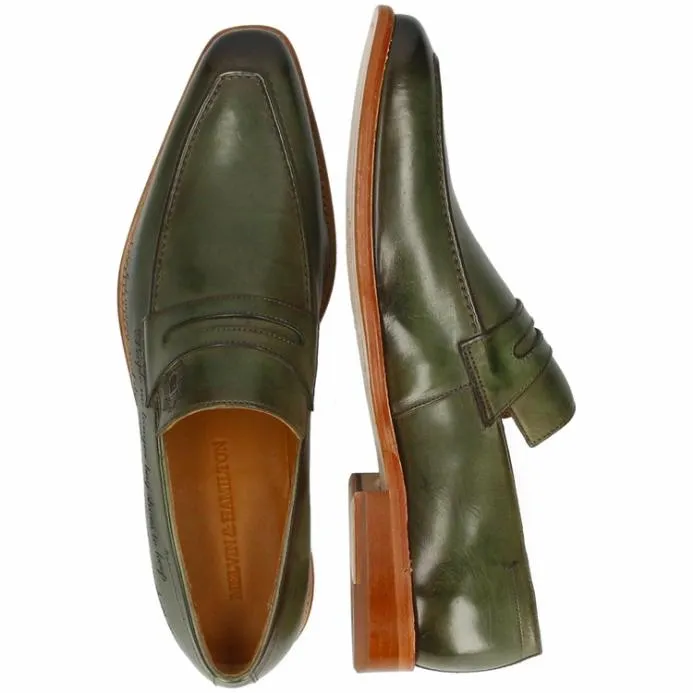 Melvin and Hamilton Leonardo 37 Green Men Loafers