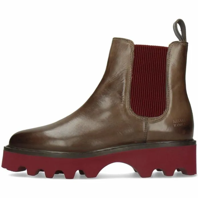 Melvin and Hamilton Megan 3R Grey Women Ankle Boots