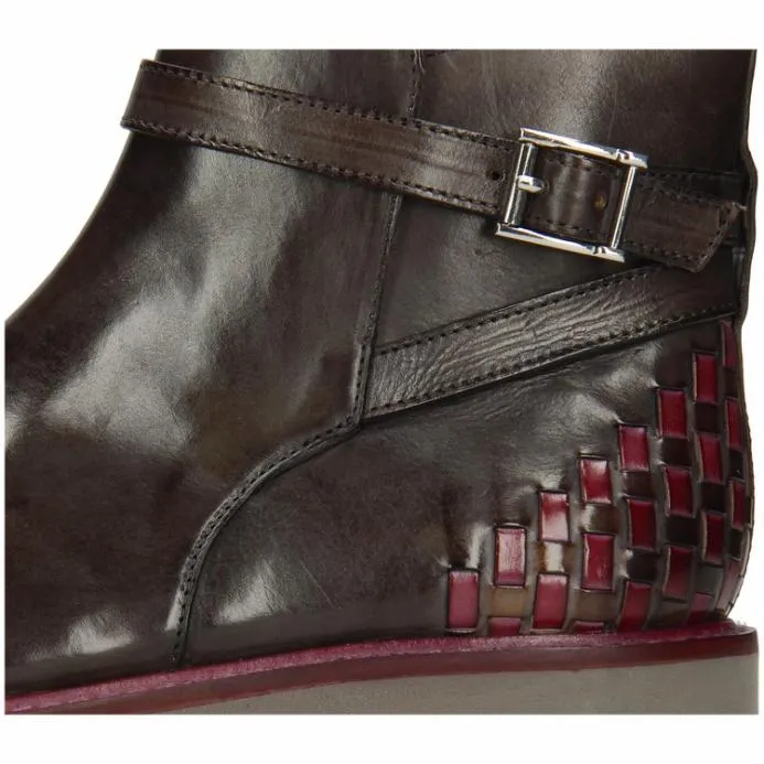 Melvin and Hamilton Molly 14 Grey Women Ankle Boots