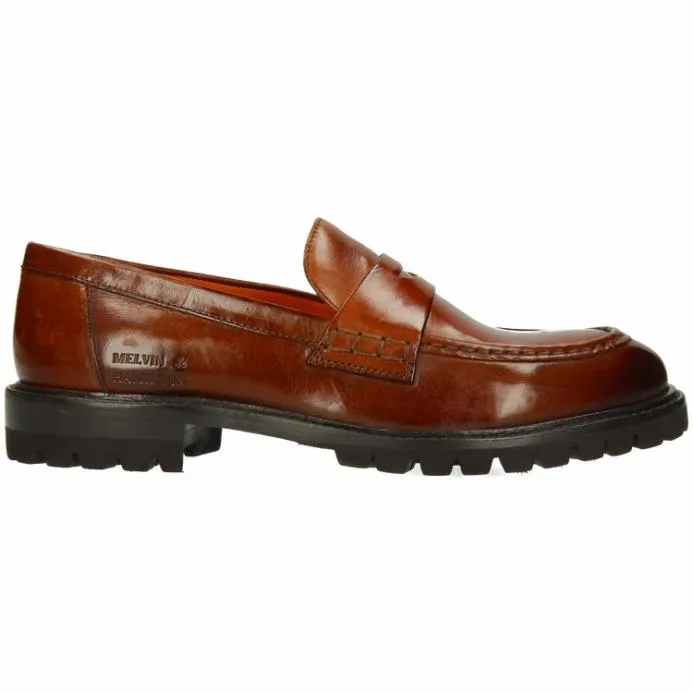 Melvin and Hamilton Regine 6 Brown Women Loafers