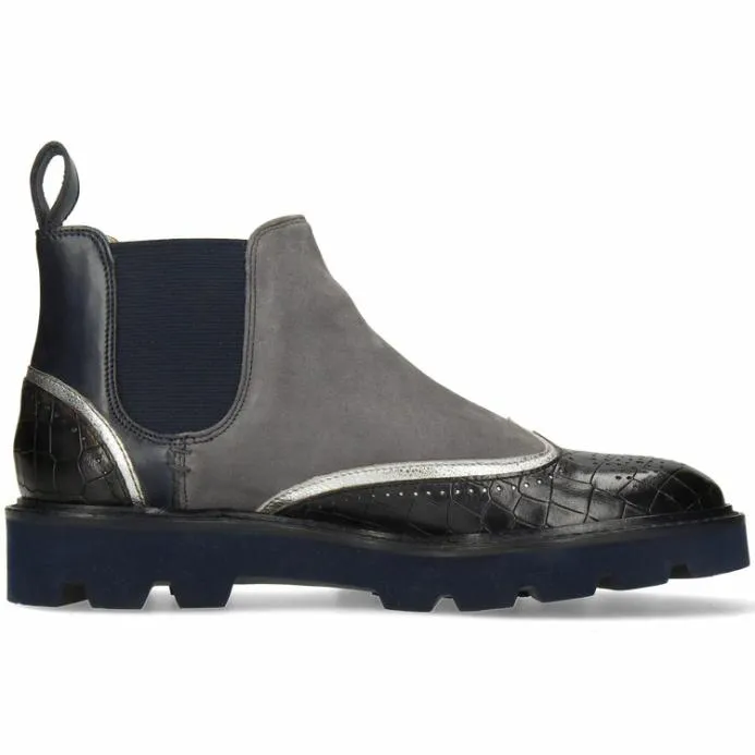 Melvin and Hamilton Sally 19 Blue Women Ankle Boots