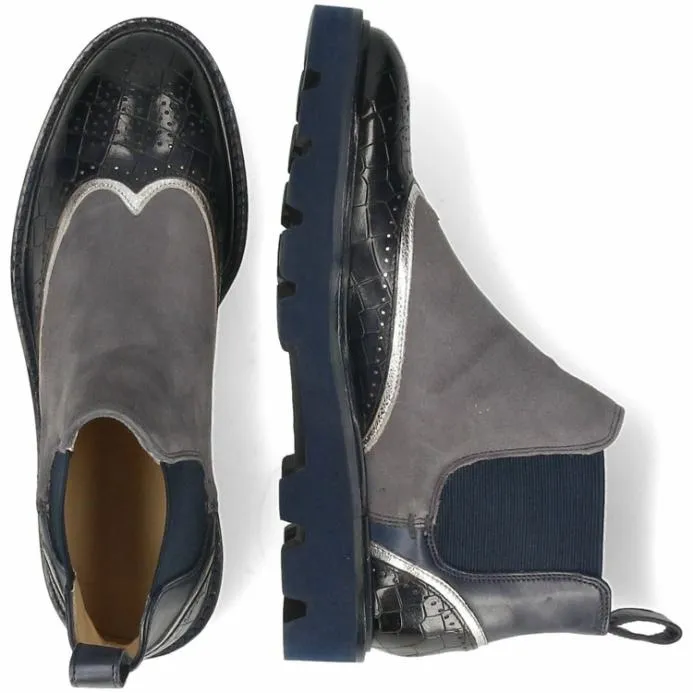 Melvin and Hamilton Sally 19 Blue Women Ankle Boots