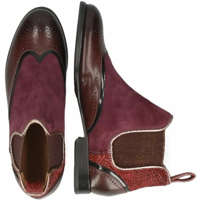 Melvin and Hamilton Sally 19 Purple Women Ankle Boots