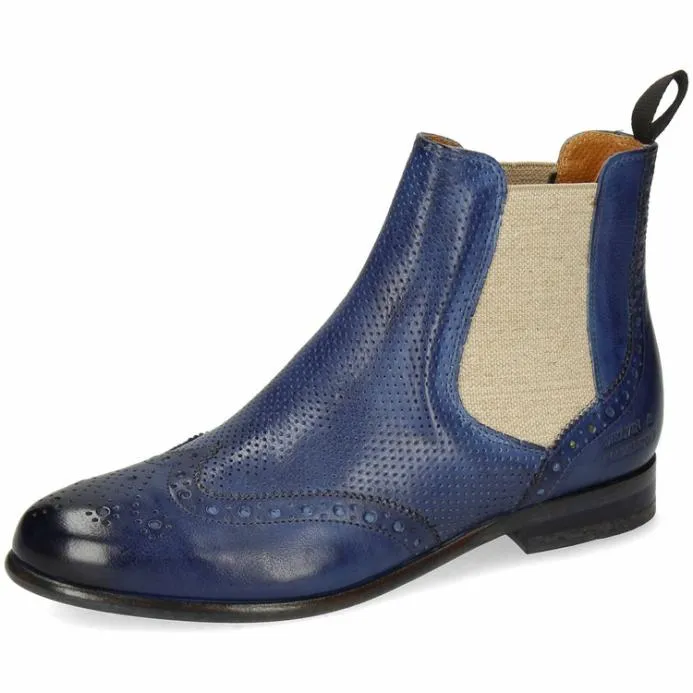 Melvin and Hamilton Selina 6 Blue Women Ankle Boots