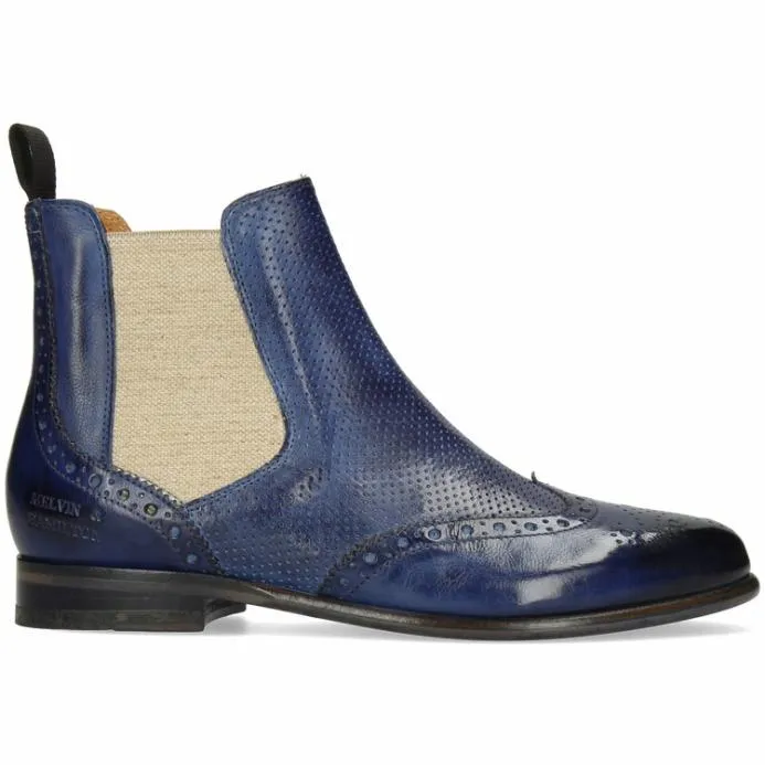 Melvin and Hamilton Selina 6 Blue Women Ankle Boots