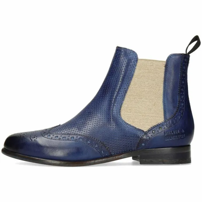 Melvin and Hamilton Selina 6 Blue Women Ankle Boots