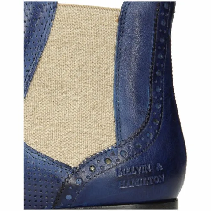 Melvin and Hamilton Selina 6 Blue Women Ankle Boots