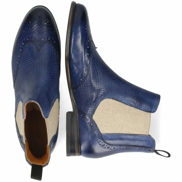 Melvin and Hamilton Selina 6 Blue Women Ankle Boots