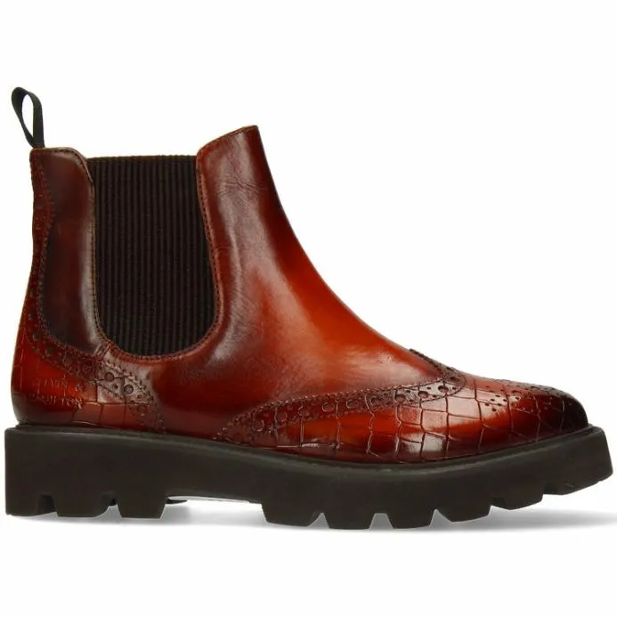 Melvin and Hamilton Selina 65 Orange Women Ankle Boots
