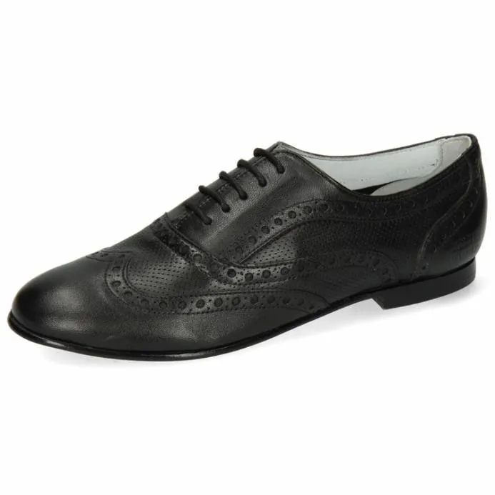 Melvin and Hamilton Sonia 1 Black Women Oxford Shoes