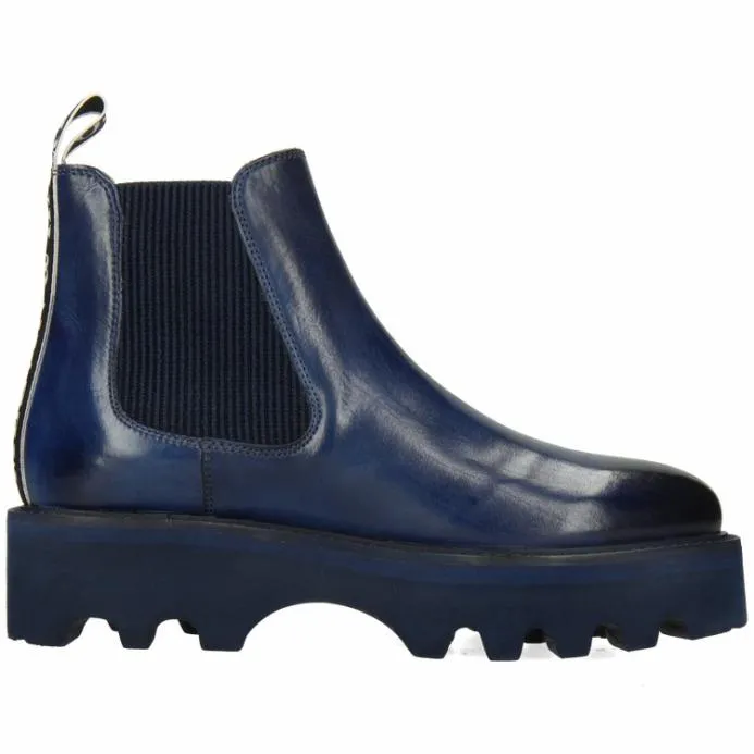 Melvin and Hamilton Sybill 6 Blue Women Ankle Boots