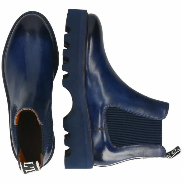 Melvin and Hamilton Sybill 6 Blue Women Ankle Boots
