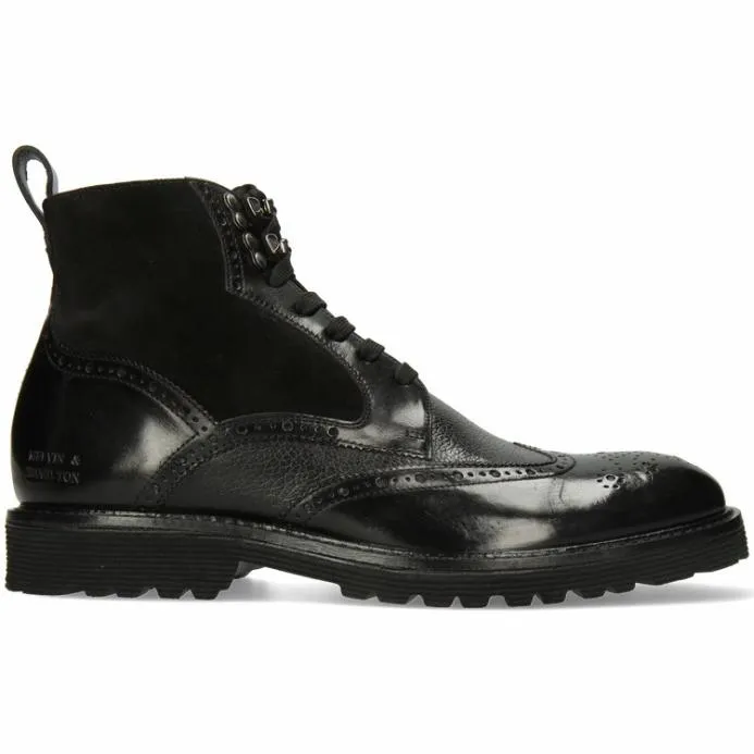 Melvin and Hamilton Trevor 34 Black Men Ankle Boots