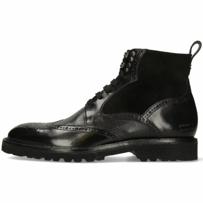 Melvin and Hamilton Trevor 34 Black Men Ankle Boots