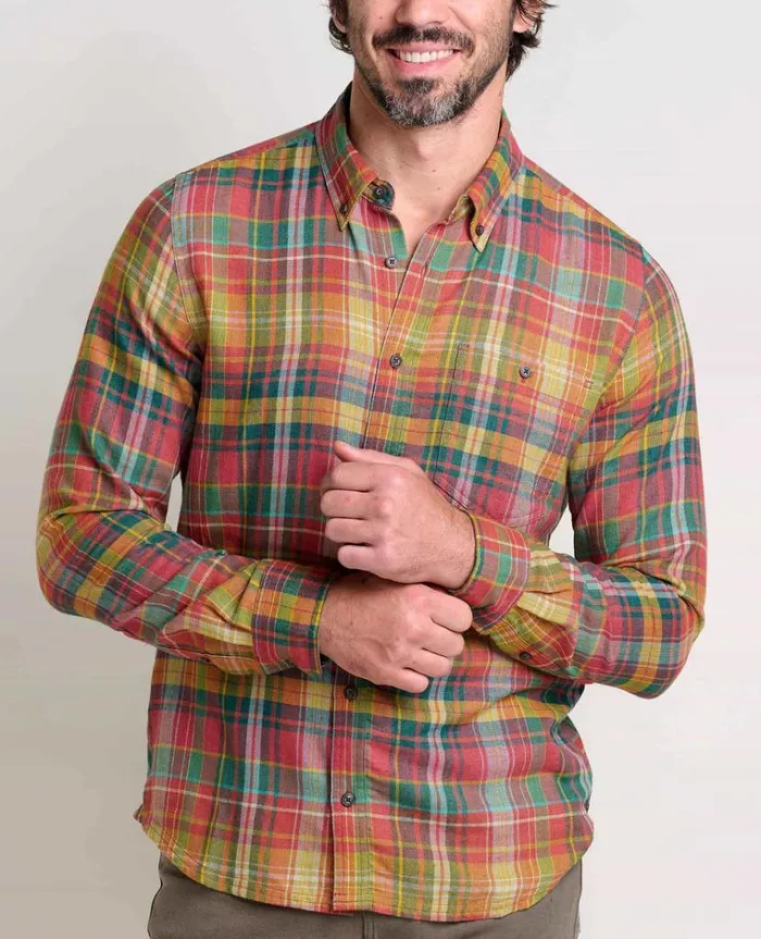 Men039s Airsmyth Men039s Flannel Shirt From Recycled Materials By ToadandCo Sundown Madras Toad and Co Shirts