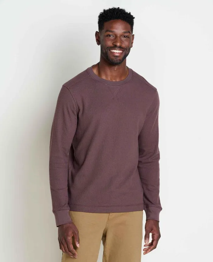 Men039s Framer Long Sleeve Waffle Knit TShirt ToadandCo Raisin Toad and Co Tees Buy 3 Get 20 Off Men039s Framer Long Sleeve Waffle Knit TShirt ToadandCo Raisin Toad and Co Tees Buy 3 Get 20 Off