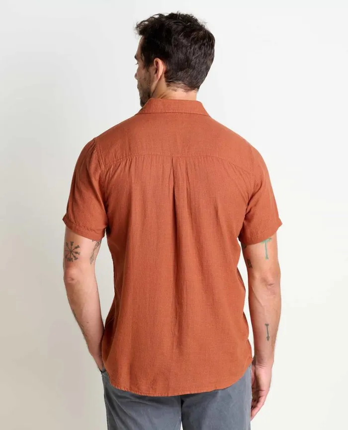Men039s Men039s Honcho Short Sleeve Shirt Organic Cotton Shirt By ToadandCo Rust Toad and Co Shirts