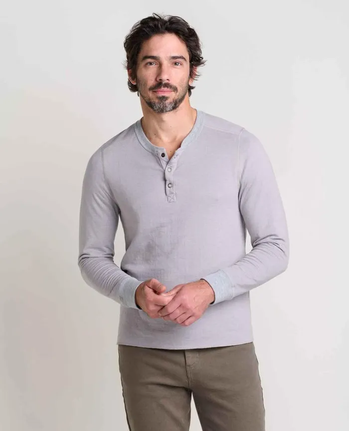 Men039s Men039s Nord Reversible Henley ToadandCo Heather Grey Toad and Co Tees Buy 3 Get 20 Off