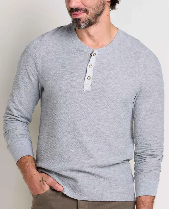 Men039s Men039s Nord Reversible Henley ToadandCo Heather Grey Toad and Co Tees Buy 3 Get 20 Off