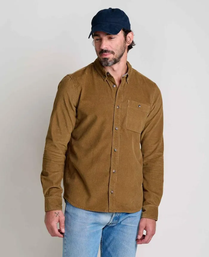 Men039s Men039s Scouter Corduroy Shirt Honey Brown Toad and Co Shirts