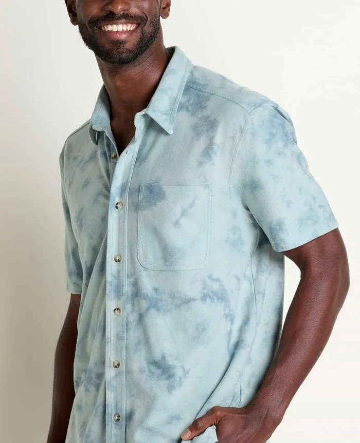 Men039s Men039s Yerba Organic Cotton Button Down Shirt Mineral Tie Dye Toad and Co Shirts