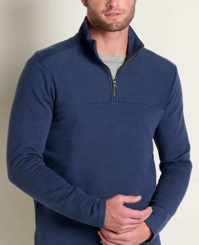 Men039s Moonwake 14 Zip Pullover True Navy Toad and Co Jackets Vests and Layers