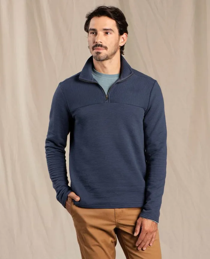 Men039s Moonwake 14 Zip Pullover True Navy Toad and Co Jackets Vests and Layers