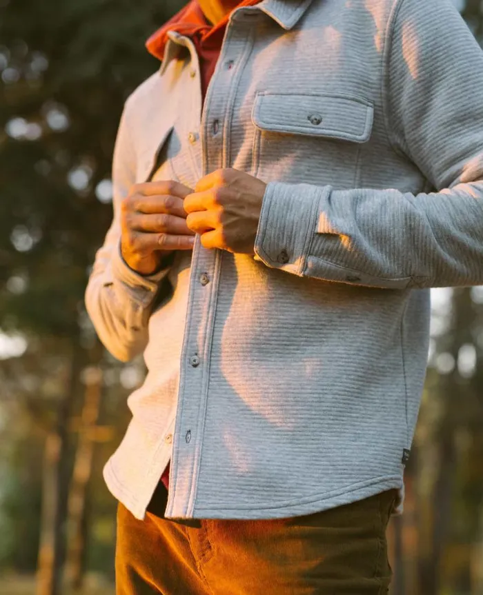 Men039s Moonwake Long Sleeve Shirt Heather Grey Toad and Co Jackets Vests and Layers