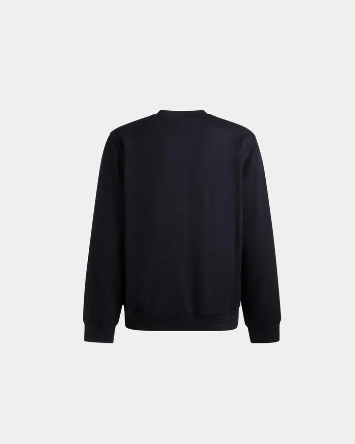 Men Adrien Brody Travel Collection Crewneck Sweatshirt In Navy Blue Cashmere Blend Bally Tracksuits