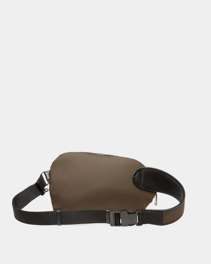 Men Adrien Brody Travel Collection Crossbody In Military Green Nylon Bally Messenger Bags