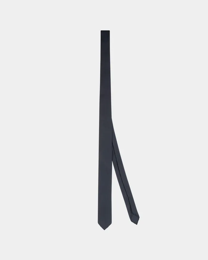 Men Adrien Brody Travel Collection Tie In Navy Blue Silk Bally Small Accessories
