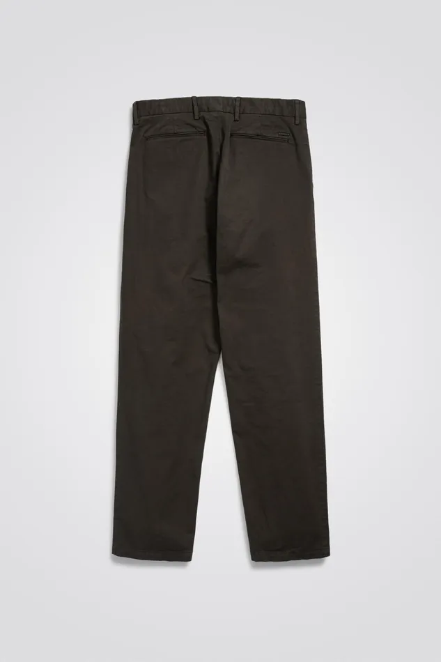 Men Aros Regular Italian Brushed Twill Chino Beech Green Norse Projects Trousers
