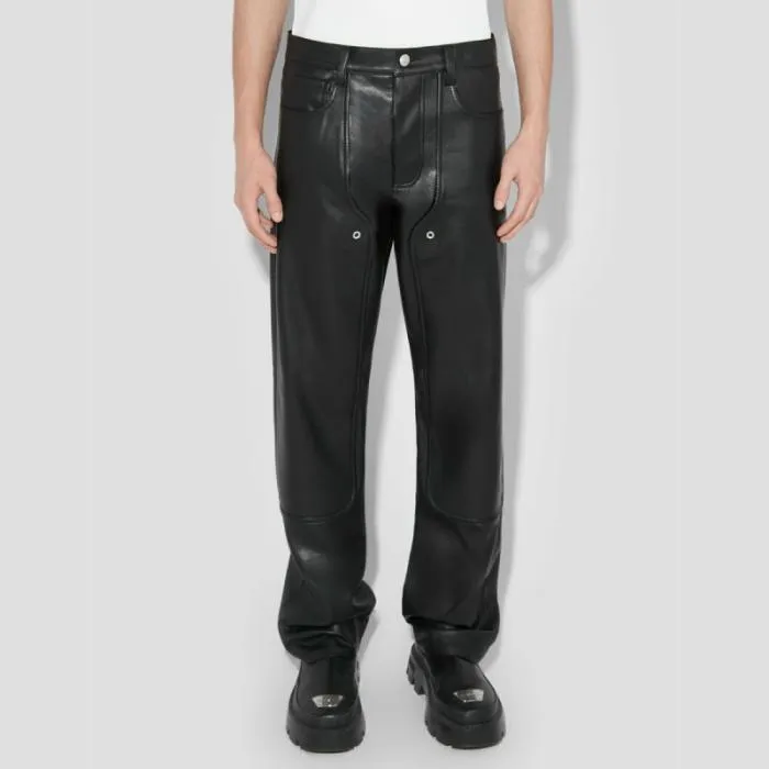 Men Astro Faux Leather Carpenter Trousers MISBHV Trousers