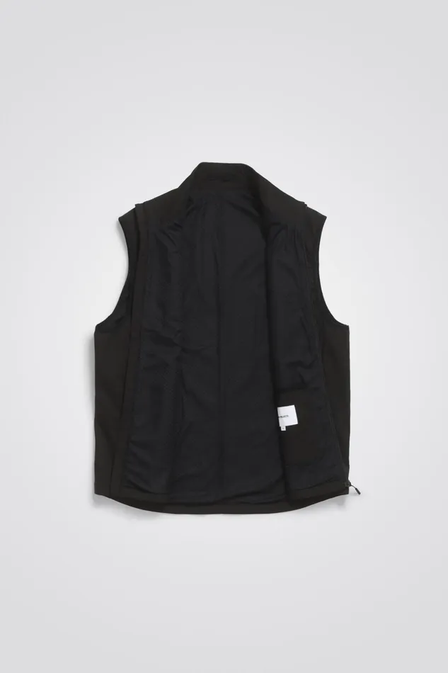 Men Birkholm Solotex Twill Vest Black Norse Projects Outerwear