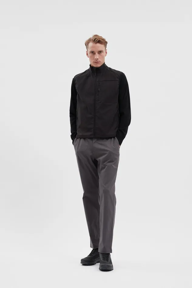 Men Birkholm Solotex Twill Vest Black Norse Projects Outerwear