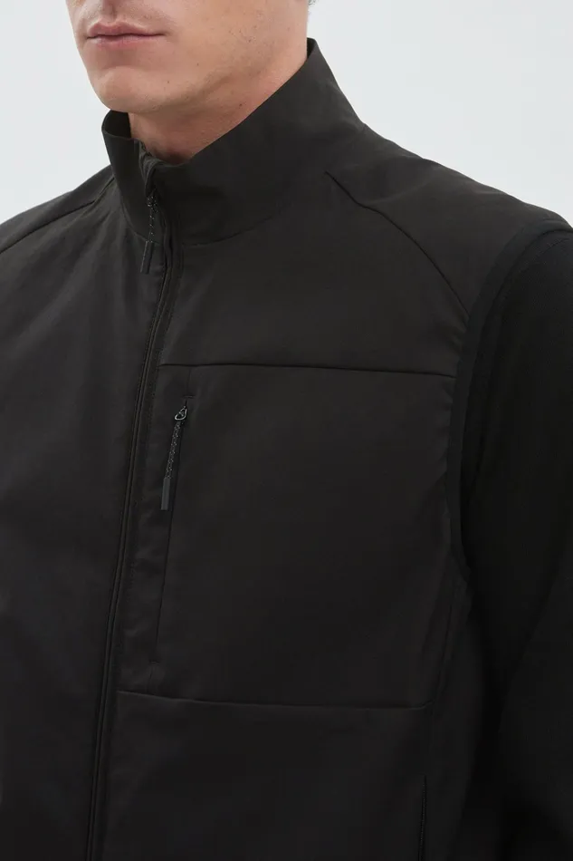 Men Birkholm Solotex Twill Vest Black Norse Projects Outerwear