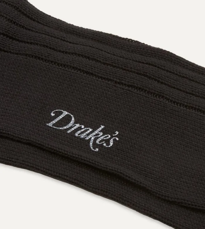 Men Black Cotton Sports Socks Drake039s Socks