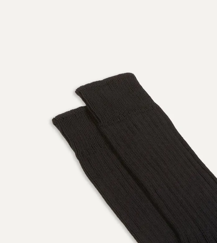 Men Black Cotton Sports Socks Drake039s Socks