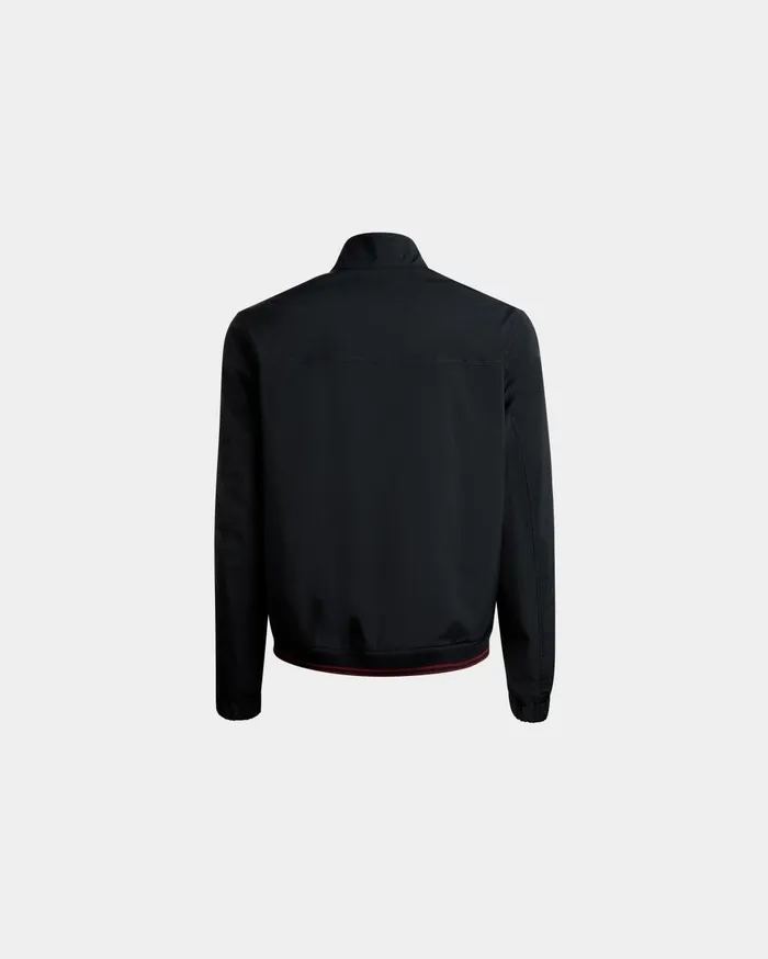 Men Blouson In Navy Blue Nylon Bally Coats and Jackets
