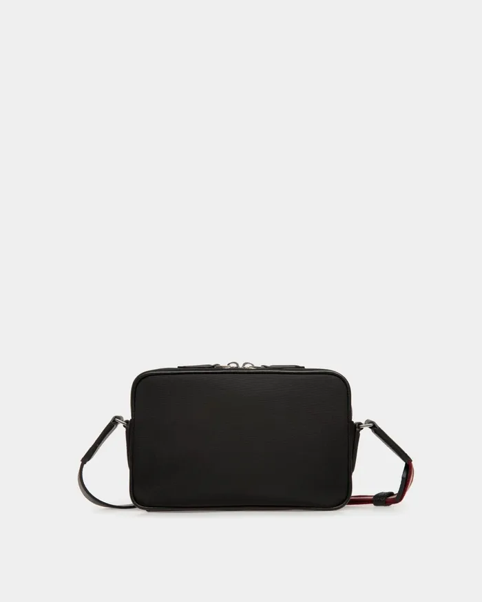 Men Code Crossbody Bag In Black Nylon Bally Messenger Bags