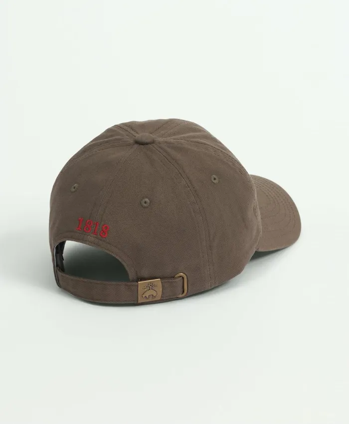 Men Cotton Logo Baseball Hat Olive Brooks Brothers Hats and Scarves