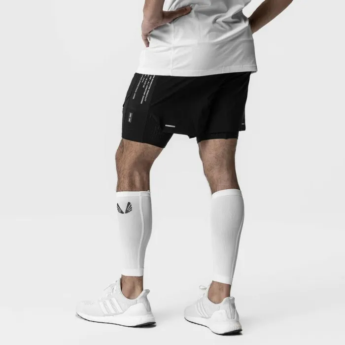 Men Gloves and Sleeves ASRV BodyMapped Calf Sleeve White