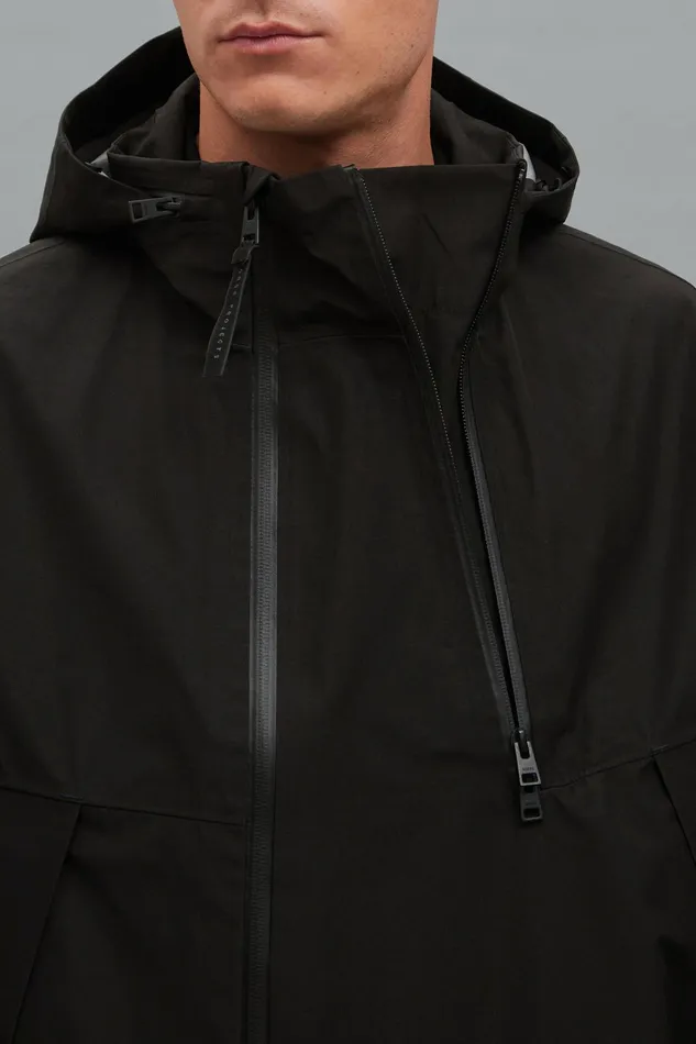 Men GoreTex 3L Stand Collar Jacket Black Norse Projects Outerwear
