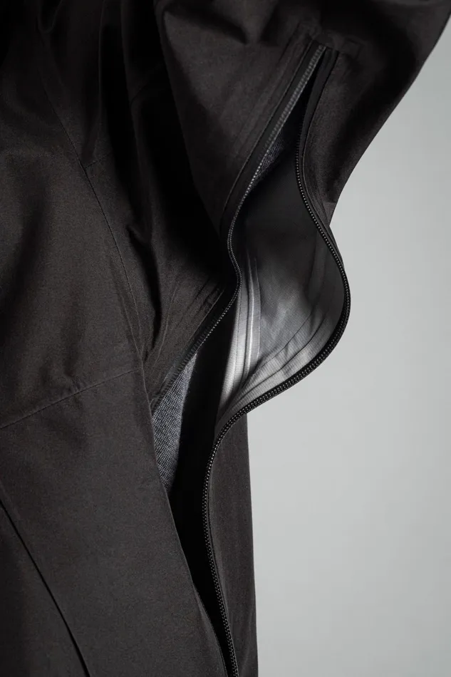 Men GoreTex 3L Stand Collar Jacket Black Norse Projects Outerwear