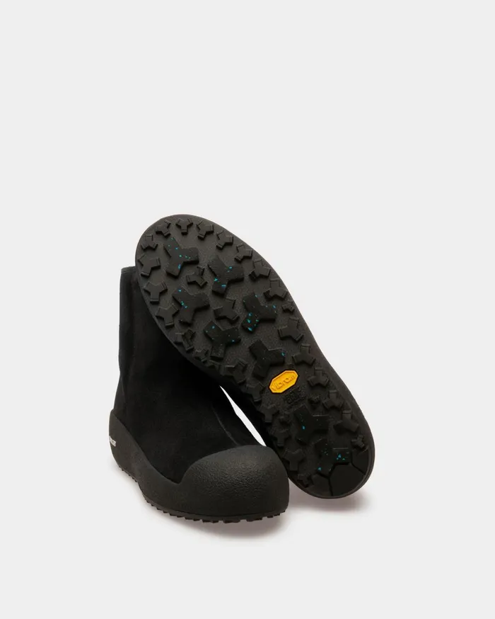 Men Guard Leather Snow Boots In Black Bally Boots and Ankle Boots
