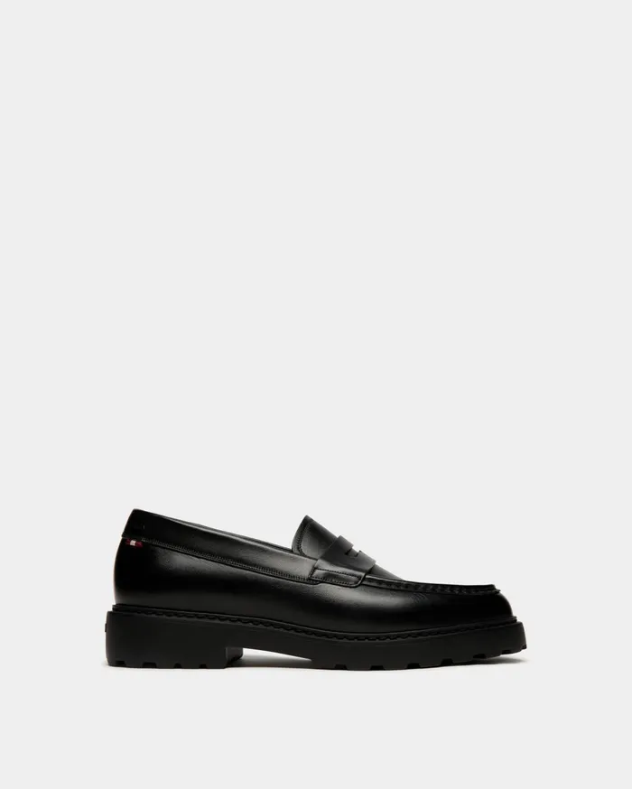 Men Gusto Loafer In Black Leather Bally Loafers and Moccasins