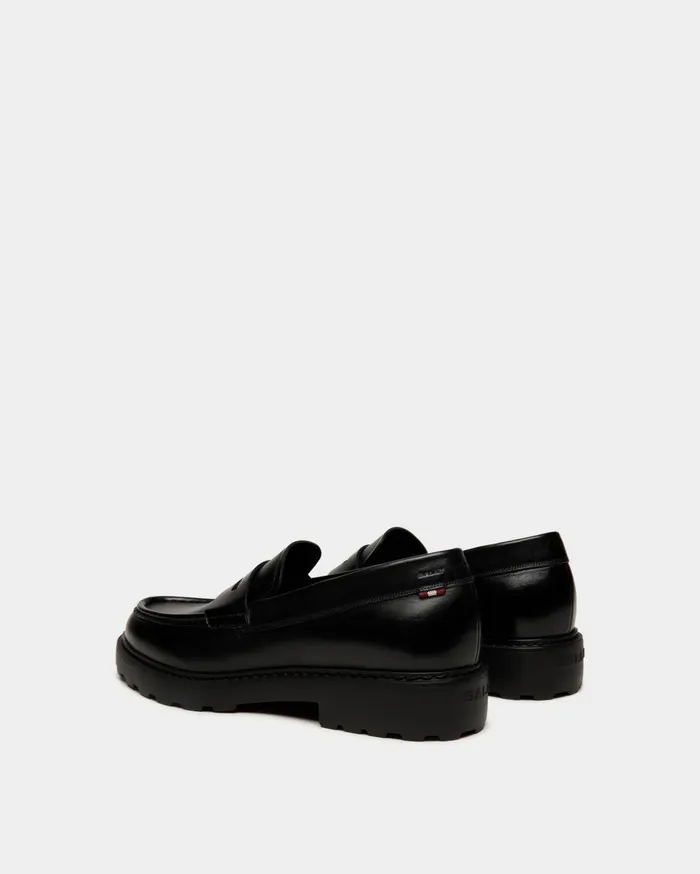 Men Gusto Loafer In Black Leather Bally Loafers and Moccasins