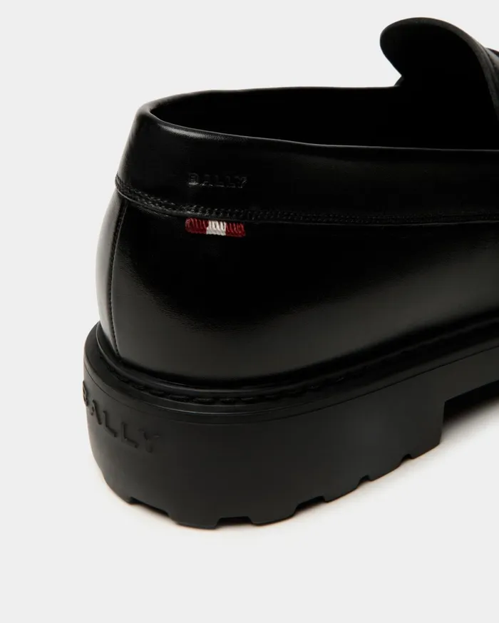 Men Gusto Loafer In Black Leather Bally Loafers and Moccasins
