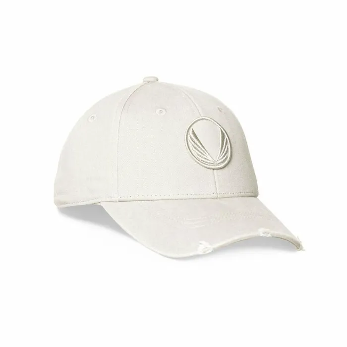Men Hats and Headwear ASRV Distressed Patch Logo Hat Ivory Creamcream 034wings034